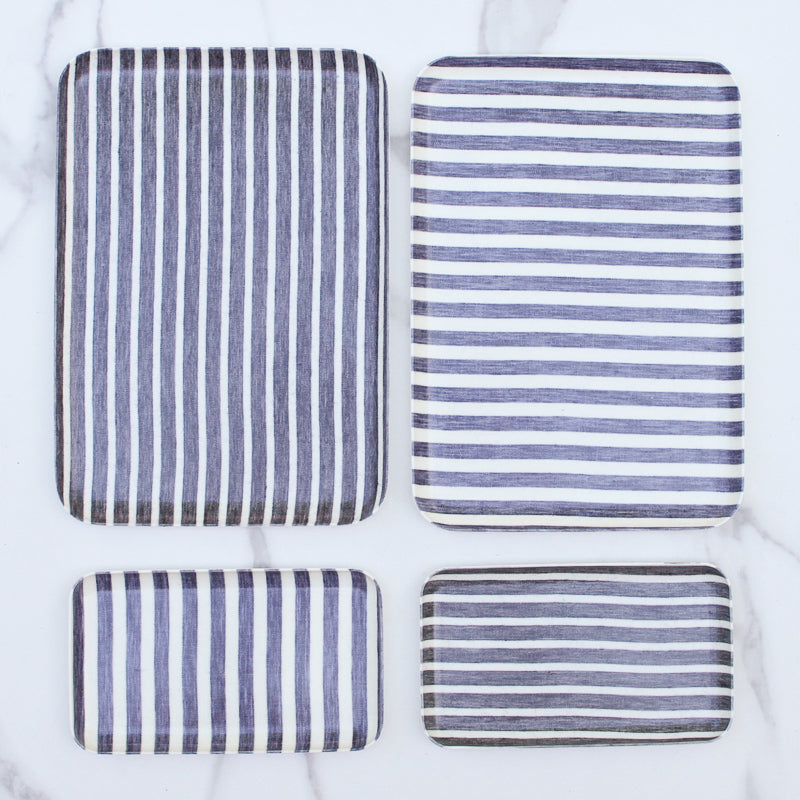 Linen Kitchen Towel - Blue Stripes | Set of 3