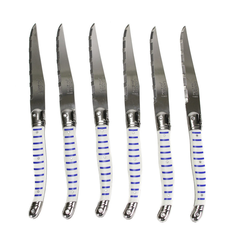Laguiole Steak Knives, Knife Set of 6, Stainless Steel Knives