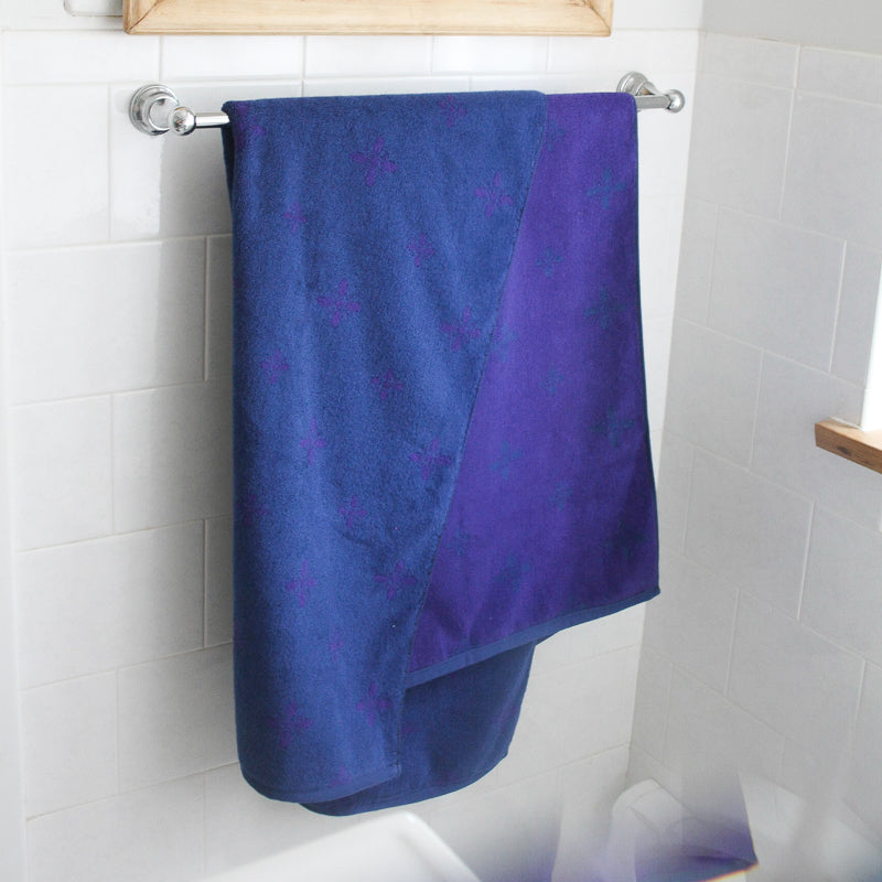 Indigo blue bath online towels