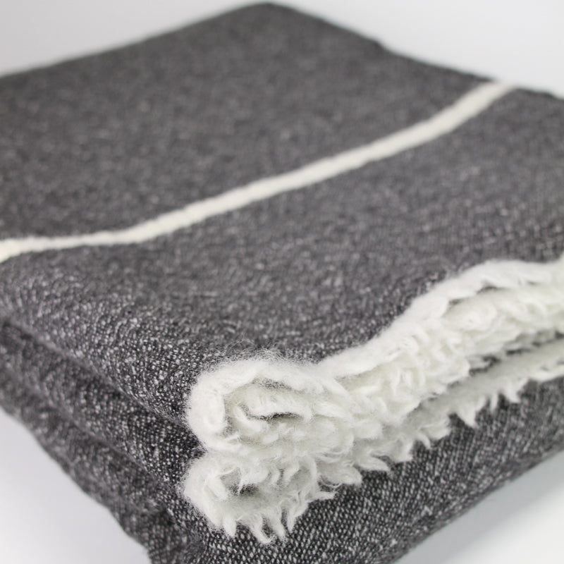 Dark grey best sale wool throw